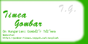 timea gombar business card